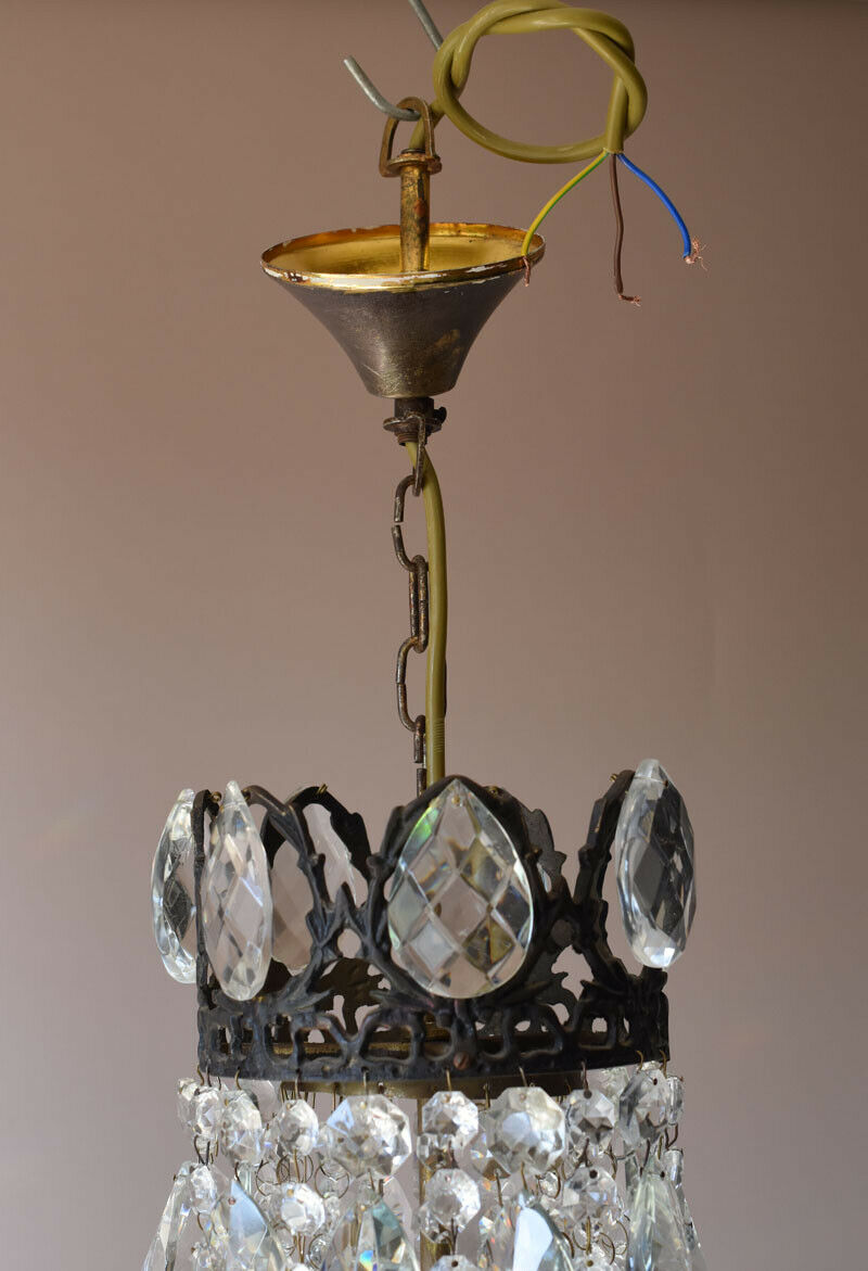 Easy Fit Antique / Vintage Crystal Chandelier, Empire Style Home Crystal Lamp