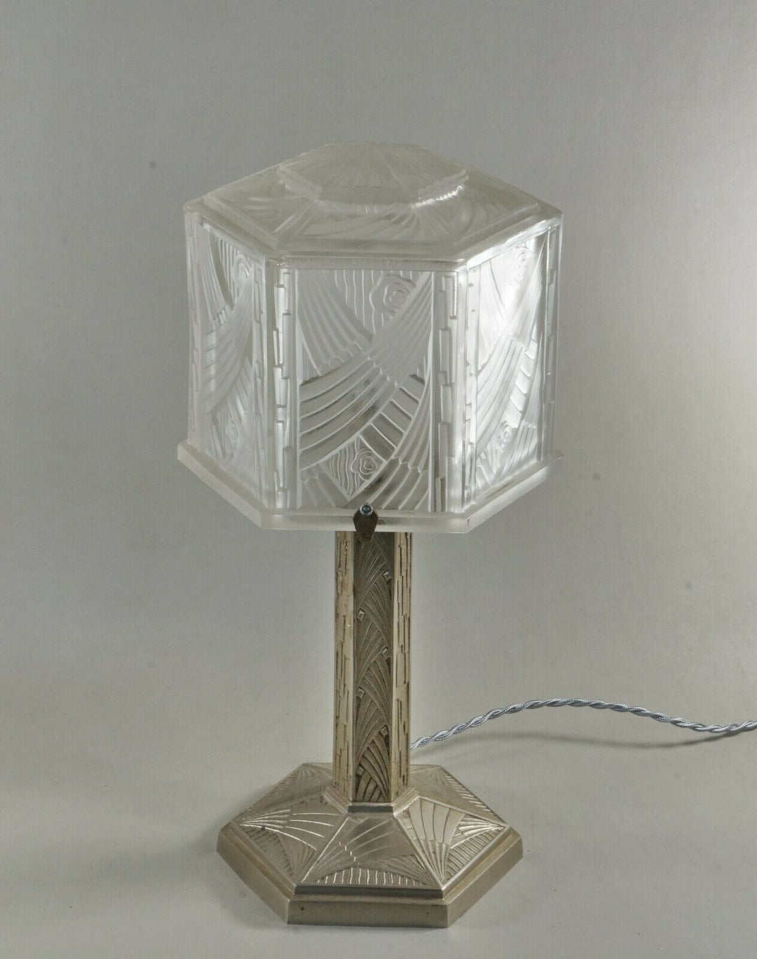 HETTIER & VINCENT : RARE FRENCH ART DECO LAMP 1930 ..... des hanots France 1925