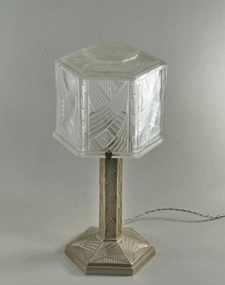 HETTIER & VINCENT : RARE FRENCH ART DECO LAMP 1930 ..... des hanots France 1925