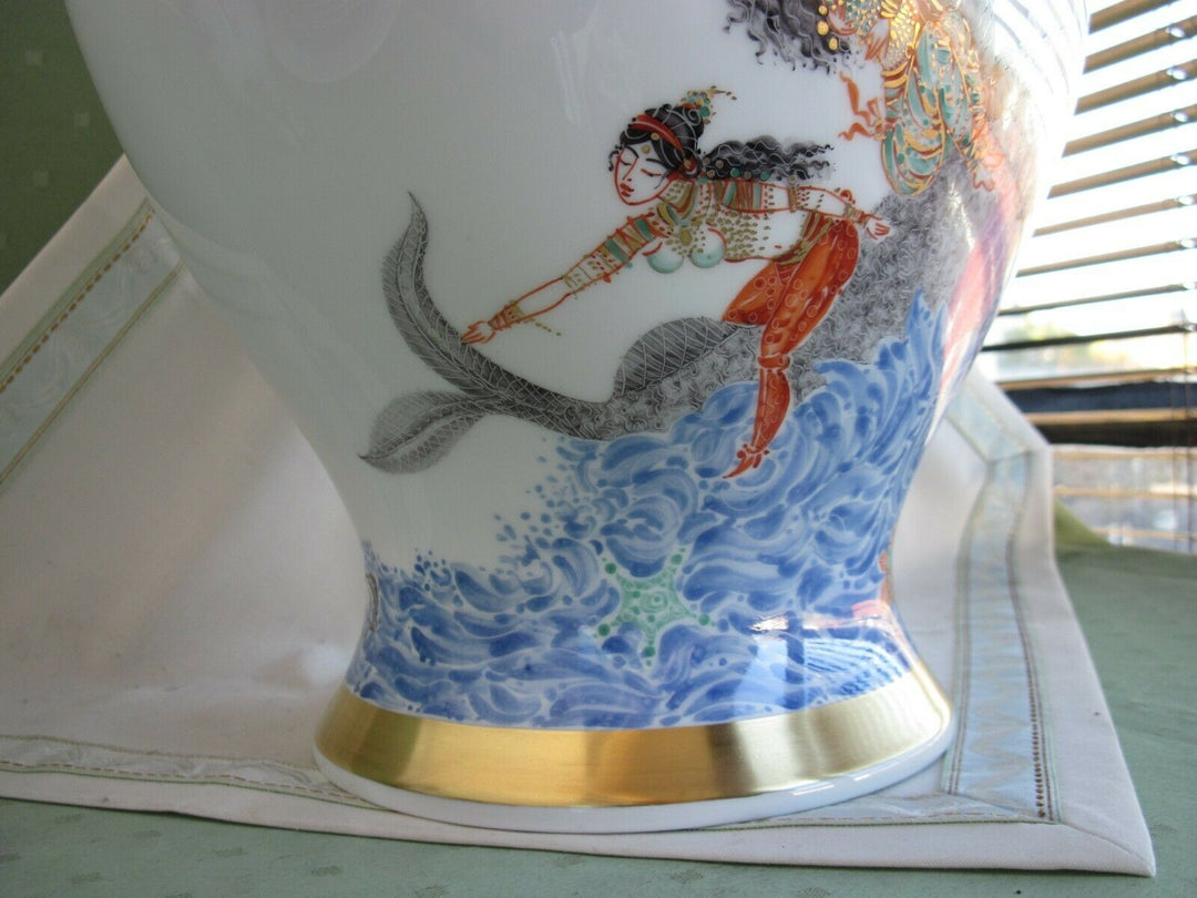  Schöne große Meissen Boden-Vase in Dekor 1001 Nacht