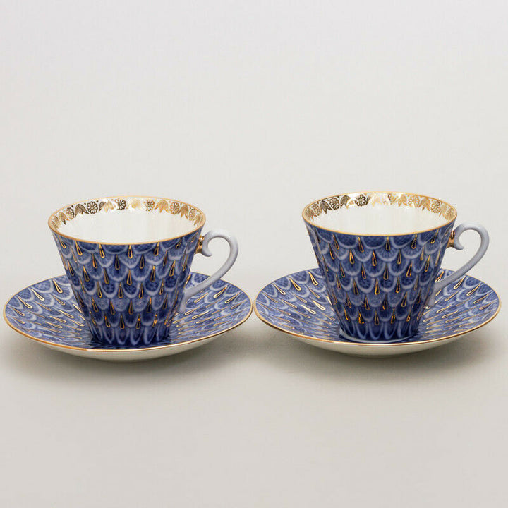 Forget-Me-Not Teacup w/ Saucer by Imperial Porcelain Russian Lomonosov LFZ IFZ