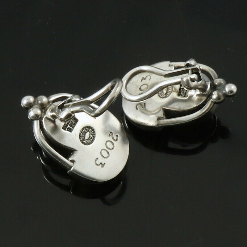 ジョージジェンセン(Georg Jensen)　シルバーイヤークリップ　ローズクォーツ　2003年