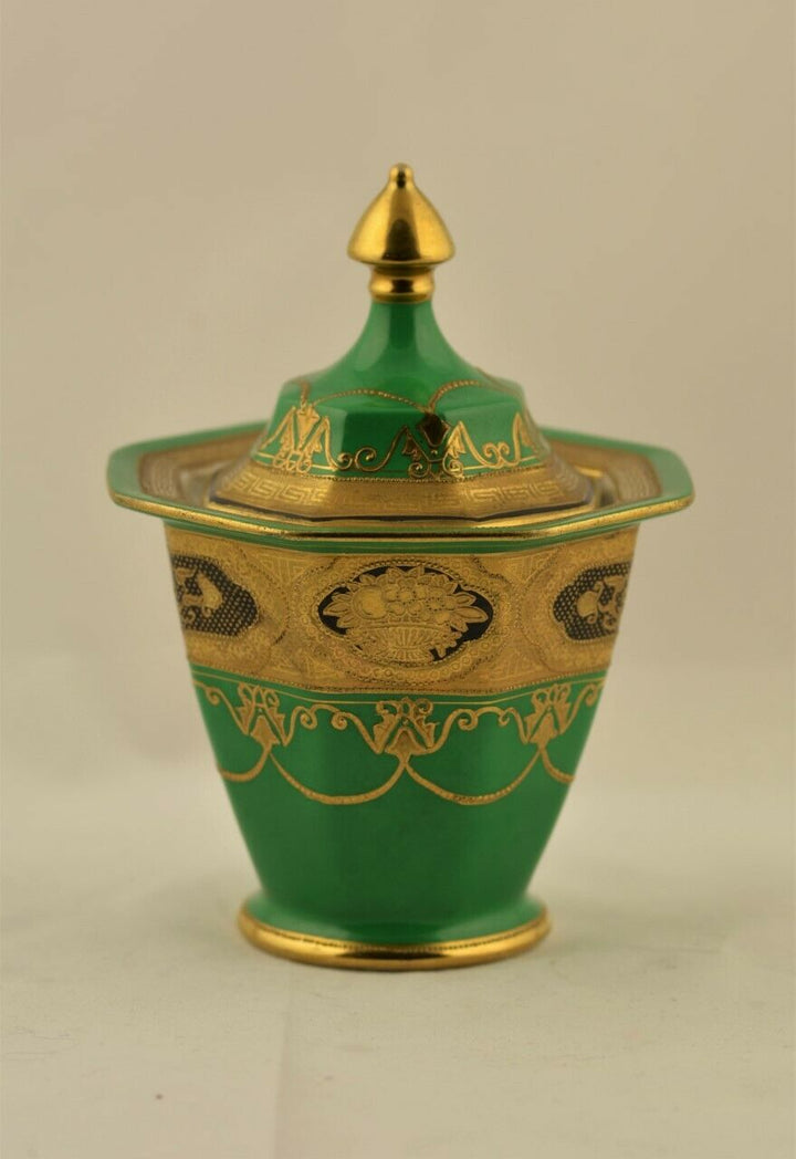 Japan, antique gilt porcelain tea caddy by Noritake