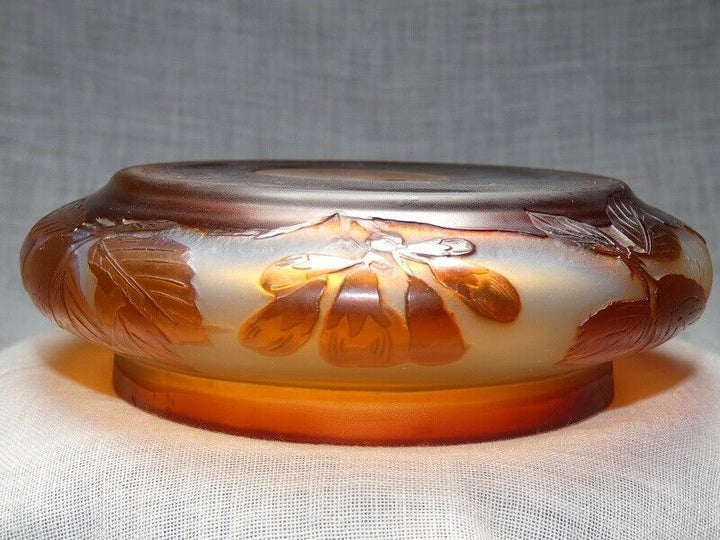  Vide poche ou coupe, pate de verre signée " Gallé " école de Nancy Art Nouveau