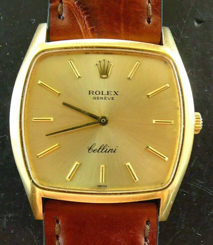 ♛ Rolex Cellini Yellow Gold 18K 750 Ref.3805 Vintage Luxury Men's Watch from 1980