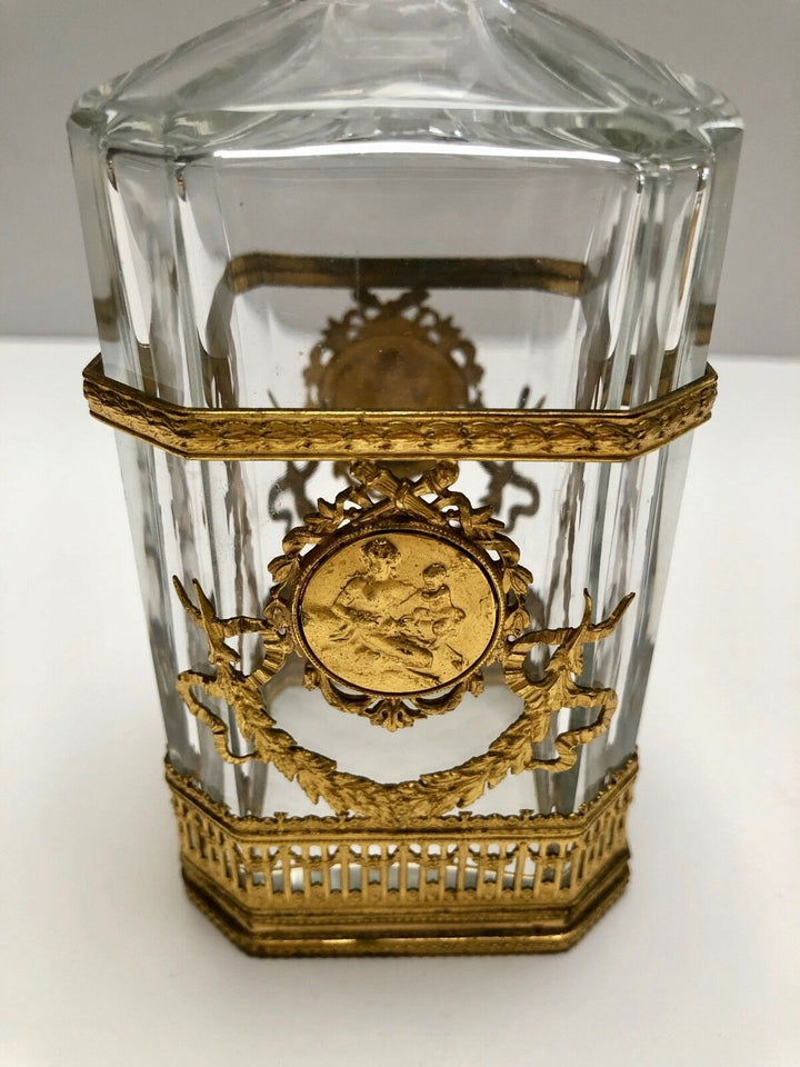 Magnifique BACCARAT CRISTAL ET DORE BRONZE bouteilles de parfum Paire- afficher le titre d'origine