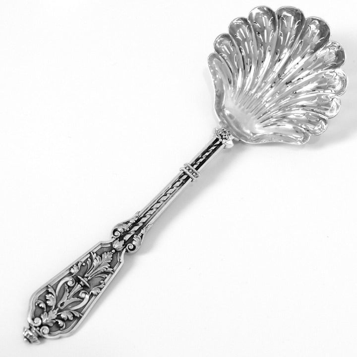 Puiforcat Rare French Sterling Silver Sugar Sifter Spoon, Renaissance