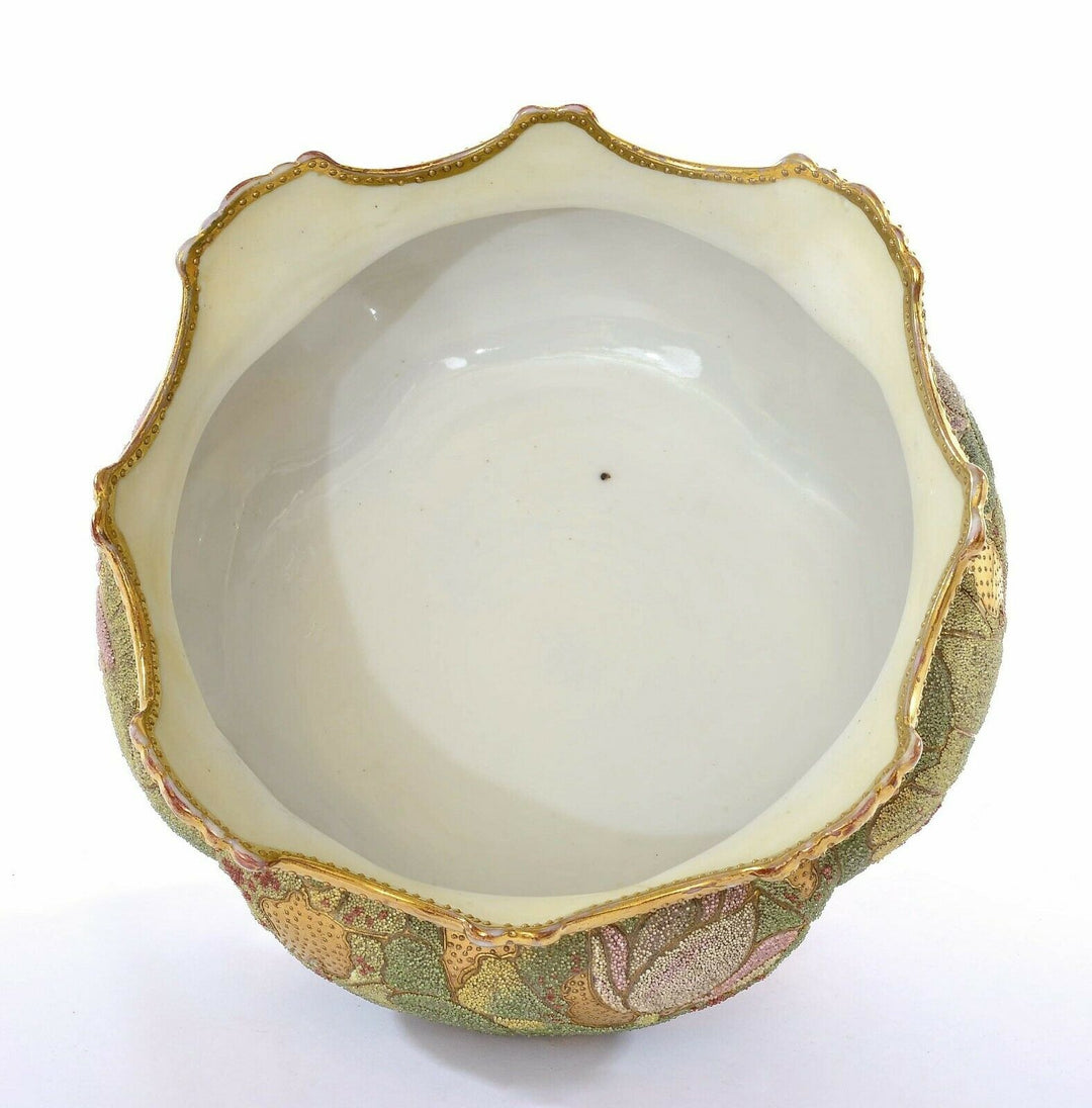 オールドノリタケ　コラレン　蓮の花のボウル　脚付き