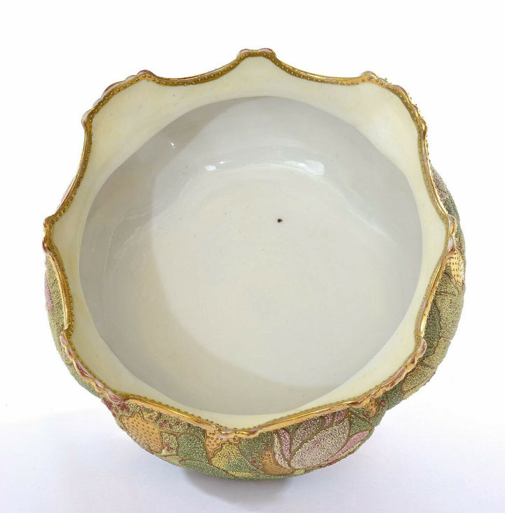 オールドノリタケ　コラレン　蓮の花のボウル　脚付き