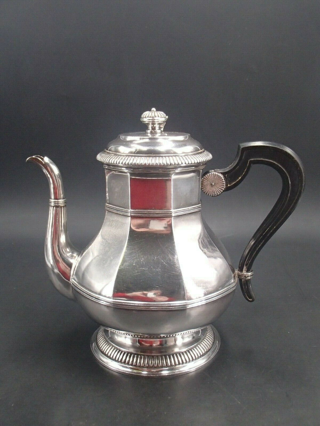 CARDEILHAC BELLE THEIERE EN ARGENT MASSIF POINCON MINERVE STYLE 18 EME