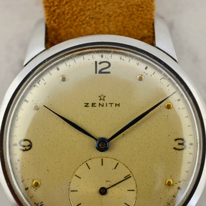 C.1950 Vintage Zenith oversize Calatrava Military watch cal.12-4-P-6 in steel