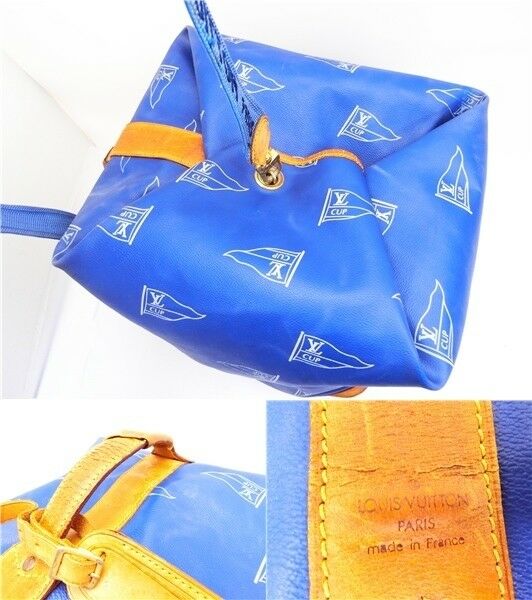 AUTH LOUIS VUITTON CUP 1992 BOSTON BLUE SAC MARIN LUGGAGE TRAVEL BAG LV36