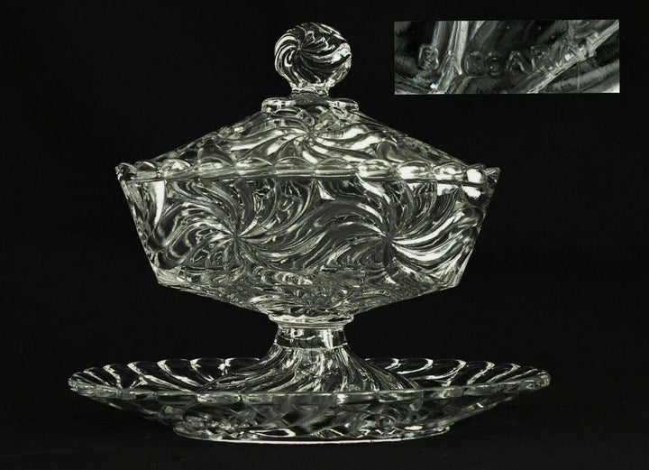 Baccarat Crystal Confiturier Drageoir Signed