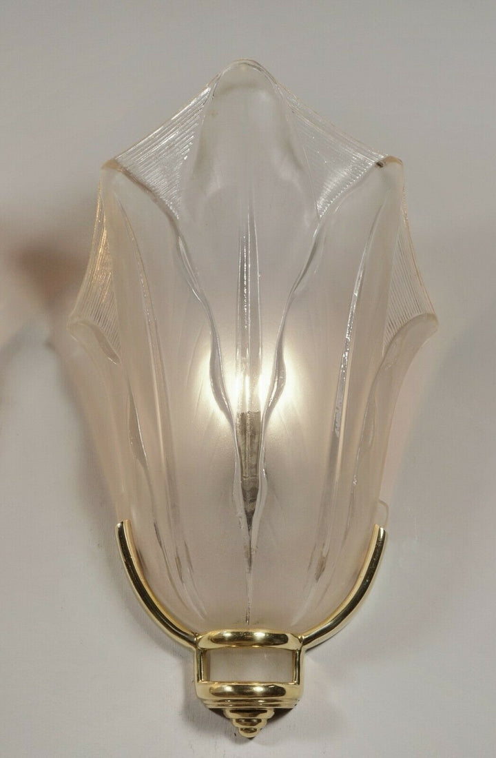 J.Gauthier EZAN : PAIR OF FRENCH ART DECO WALL SCONCES . lamp 1930 muller era