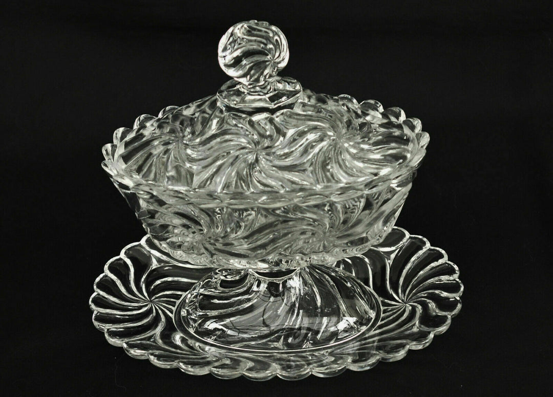Baccarat Crystal Confiturier Drageoir Signed