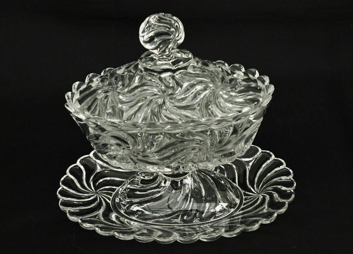 Baccarat Crystal Confiturier Drageoir Signed