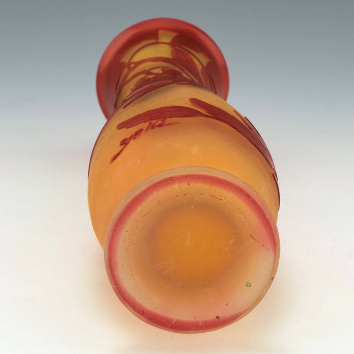 Galle Cameo Glass Vase Depicting Elderberries c1920