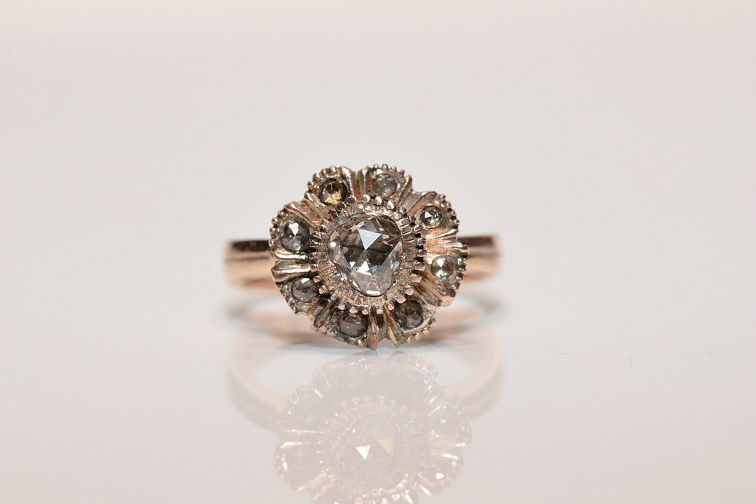 アンティーク オリジナル オスマン 8K ナチュラルローズカットダイヤモンドのリング