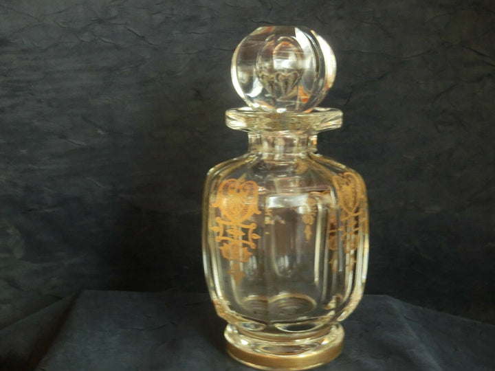 Karaffe Baccarat, France, Harcourt -Empire vergoldet ca. 22 cm