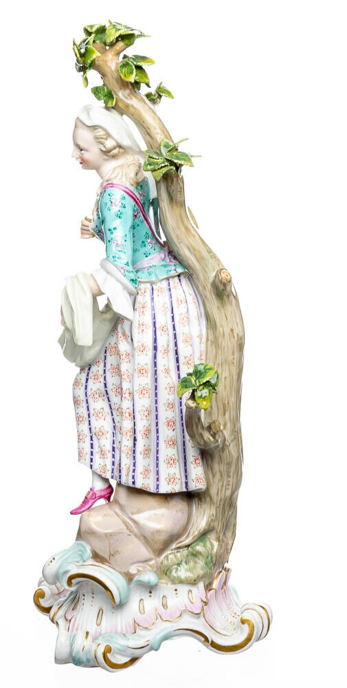マイセン 羊飼いの女性と犬 ポーセリン人形 フィギュリン