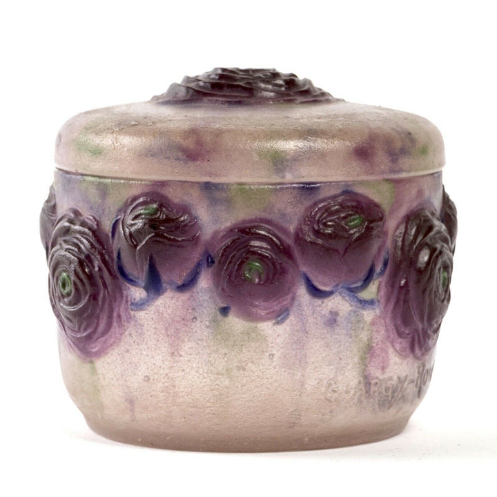 Boite Roses Pate De Verre Gabriel Argy Rousseau Renonculus Cameo Glass Box