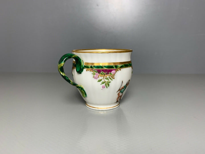 KPM BERLIN MOKKA GEDECK TASSE UT GÄRTNER KINDER PUTTEN ALLEGORIE? GOLD 2.WAHL