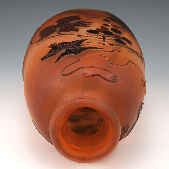 A Galle Three Colour Cameo Glass Vase c1920