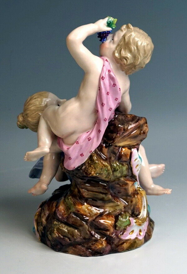 4 邁森 MEISSEN マイセン FIGUR GRUPPEN ALLEGORIE FRÜHLING SOMMER HERBST WINTER UM 1860