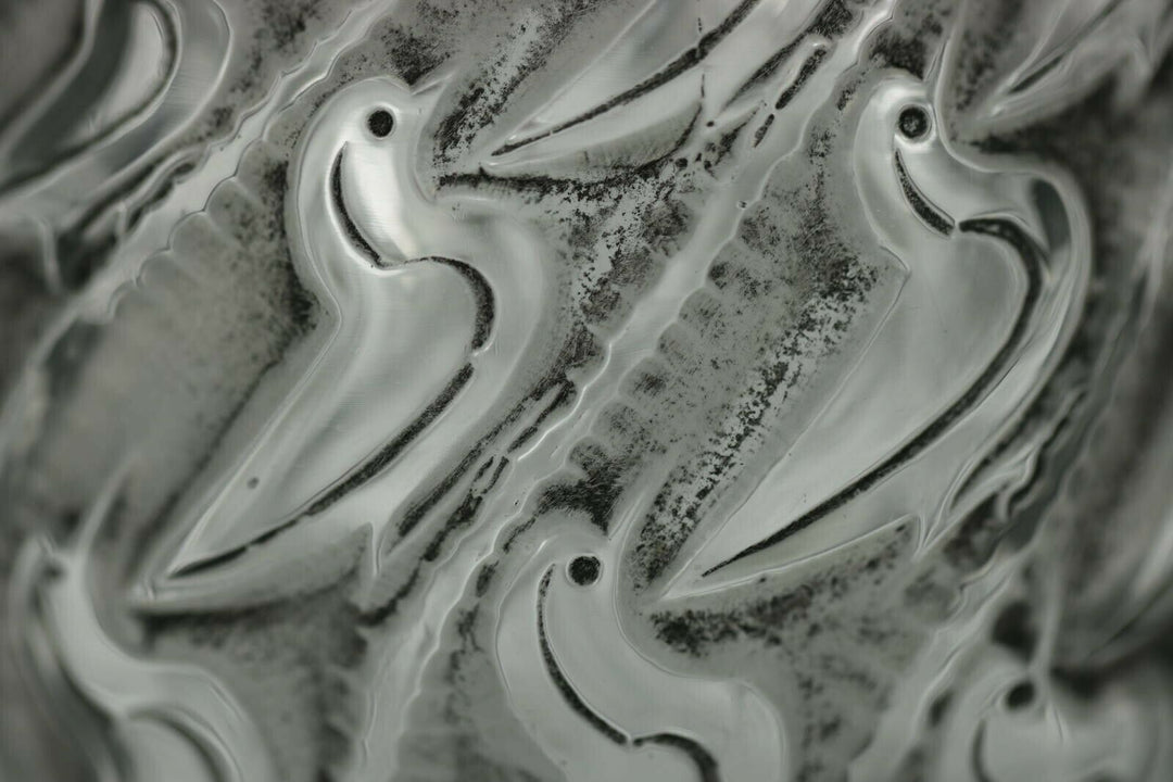 ルネ・ラリックの透明フロストガラス花瓶「カナール」