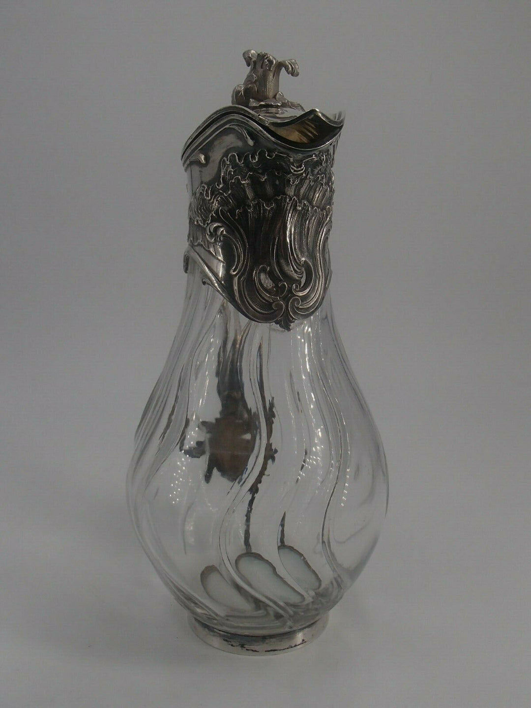 Cardeilhac belle ewer in solid silver and vermeil king post minerva louis xv