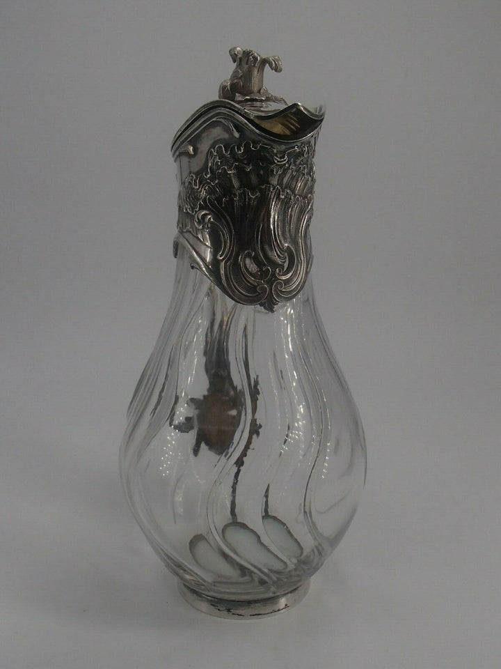 Cardeilhac belle ewer in solid silver and vermeil king post minerva louis xv