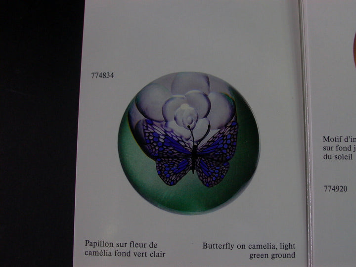 orig. BACCARAT Paperweight presse-papiers BUTTERFLY - limit. 99/200 - Zertifikat