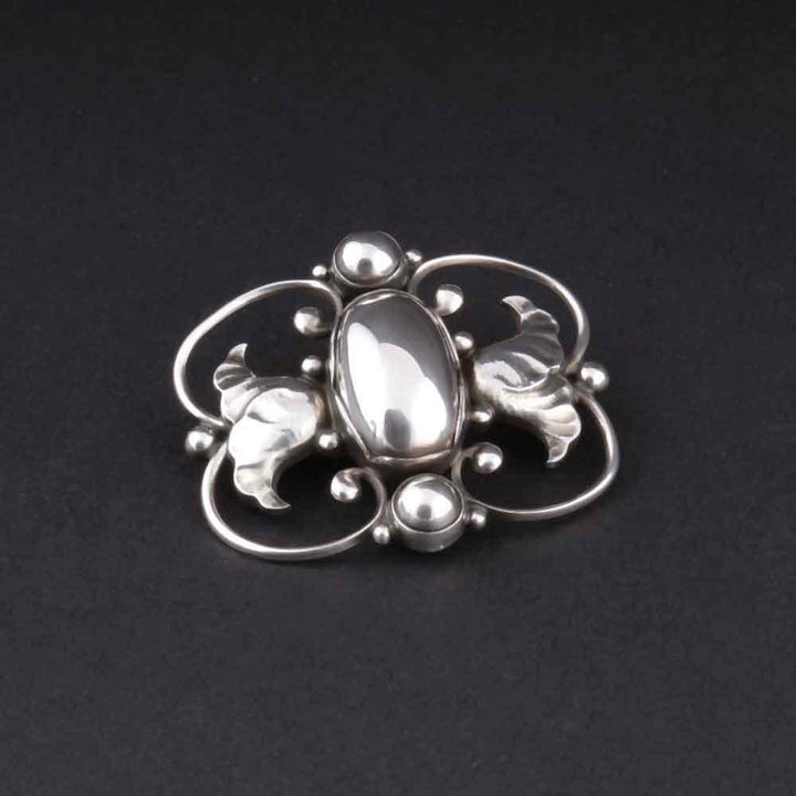 Georg Jensen Sterling Brooch w. Silverballs # 236B, Silver. Design: GJ himself.