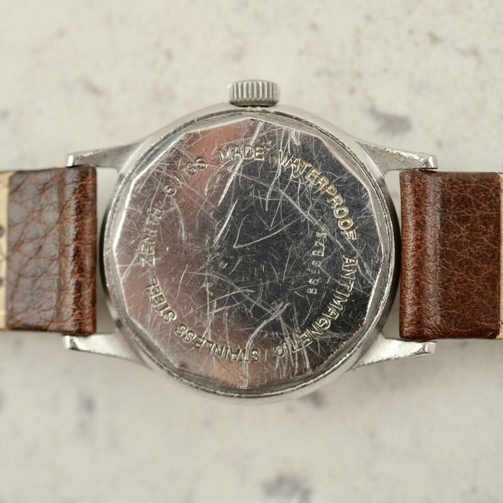 1950年　ヴィンテージ ゼニス　カラトラバ　ミリタリー　腕時計　126-6 スチール製
