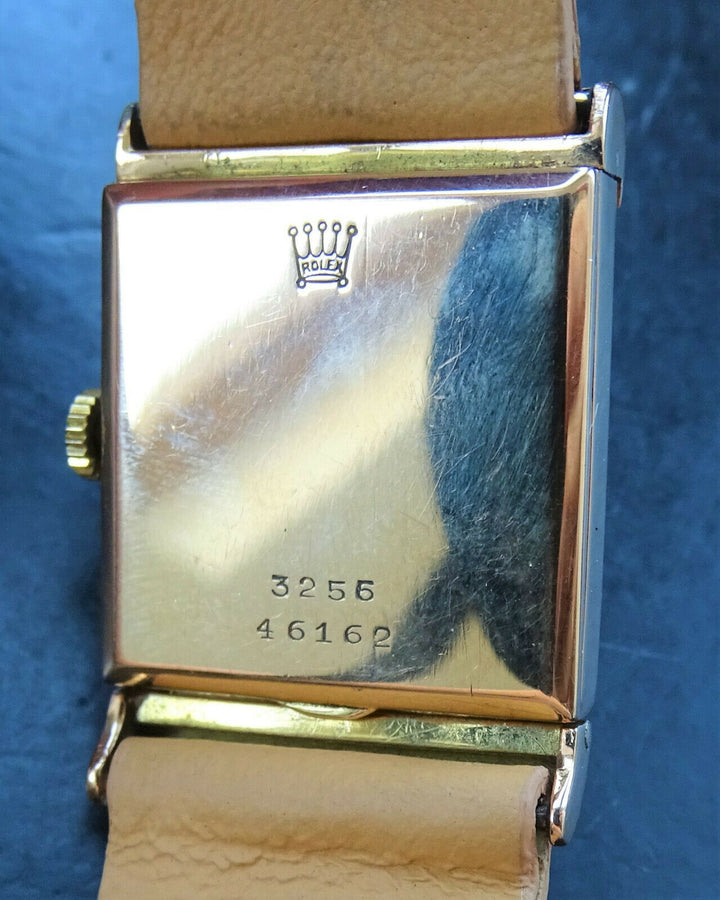 Rolex ♛ Precesion Art Deco 3256 Pink Gold 18K 750 Antique Luxury Men's Watch