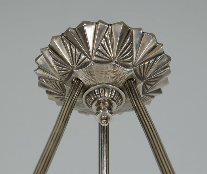 MAYNADIER & MULLER : FRENCH 1930 ART DECO CHANDELIER lamp pendant degué era