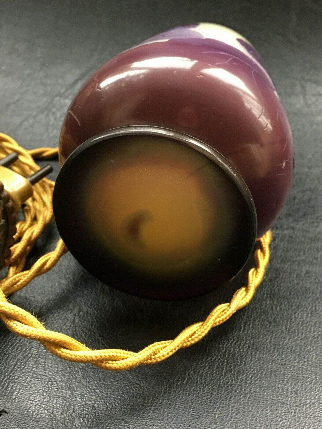 2021年 2月23日画像更新！エミールガレ　スミレの花のテーブルランプ（常夜灯）