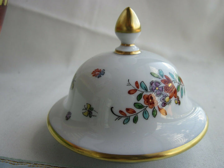 Schöne große Meissen Deckel-Vase mit Chinoiserie und Gold