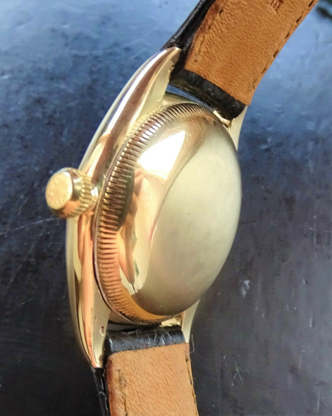 ♛ Rolex Oyster Bubble Back 3131 Yellow Gold 14K 585 Automatic Chronometer 1948