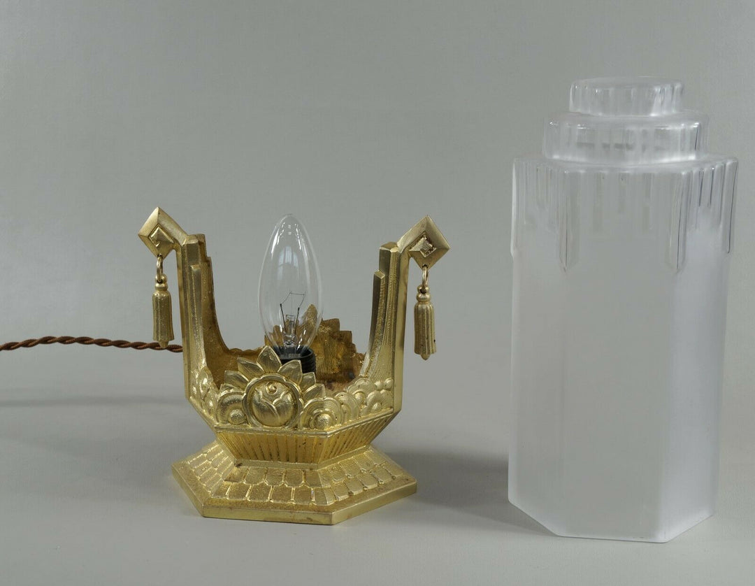 PIERRE GILLES : FRENCH BRONZE ART DECO LAMP 1930 ...... France degué muller era
