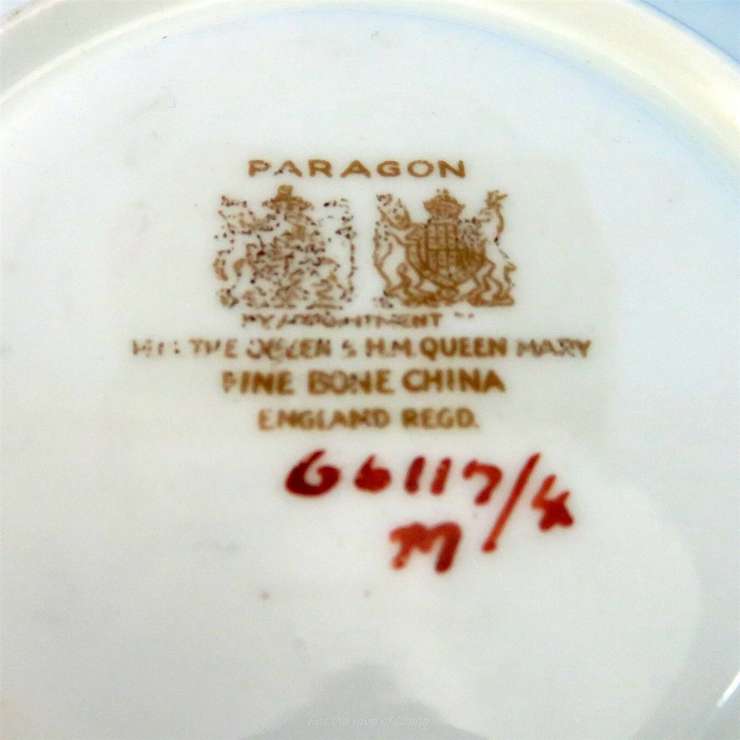 アンティーク　パラゴンのカップ＆ソーサー　ピンクローズと忘れな草