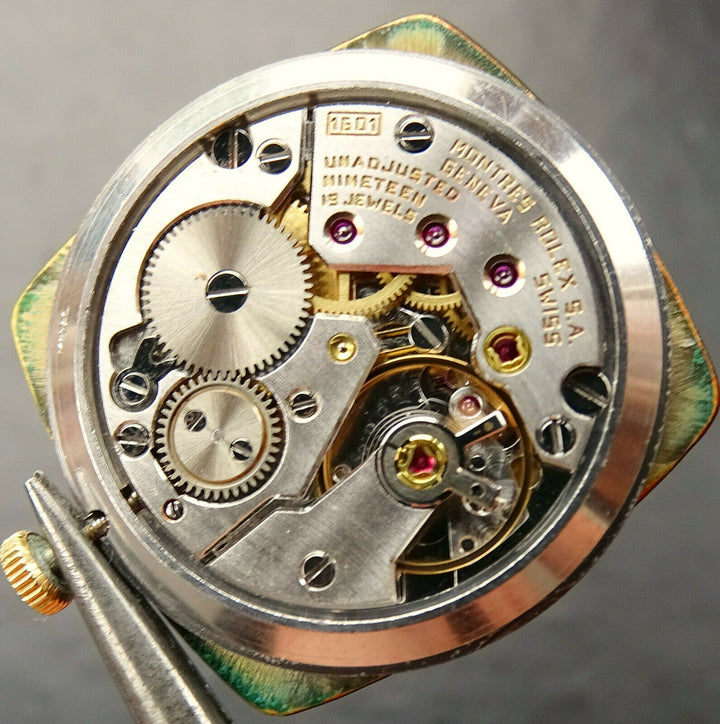 Rolex Cellini ♛ Diamond 4084 Yellow Gold 18K 750 Vintage Luxury Men's Watch 1980