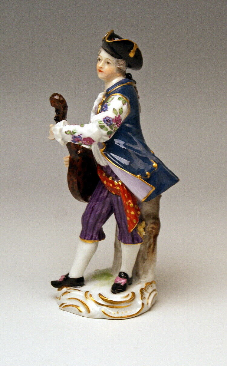 アンティークドイツ 楽隊フィギュリン 笛を吹く正装したモンキー 猿の