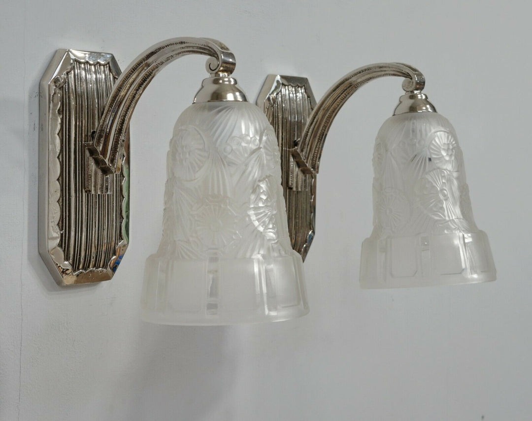 HETTIER & VINCENT : pair of French 1930 art deco wall sconces #1... lamp France