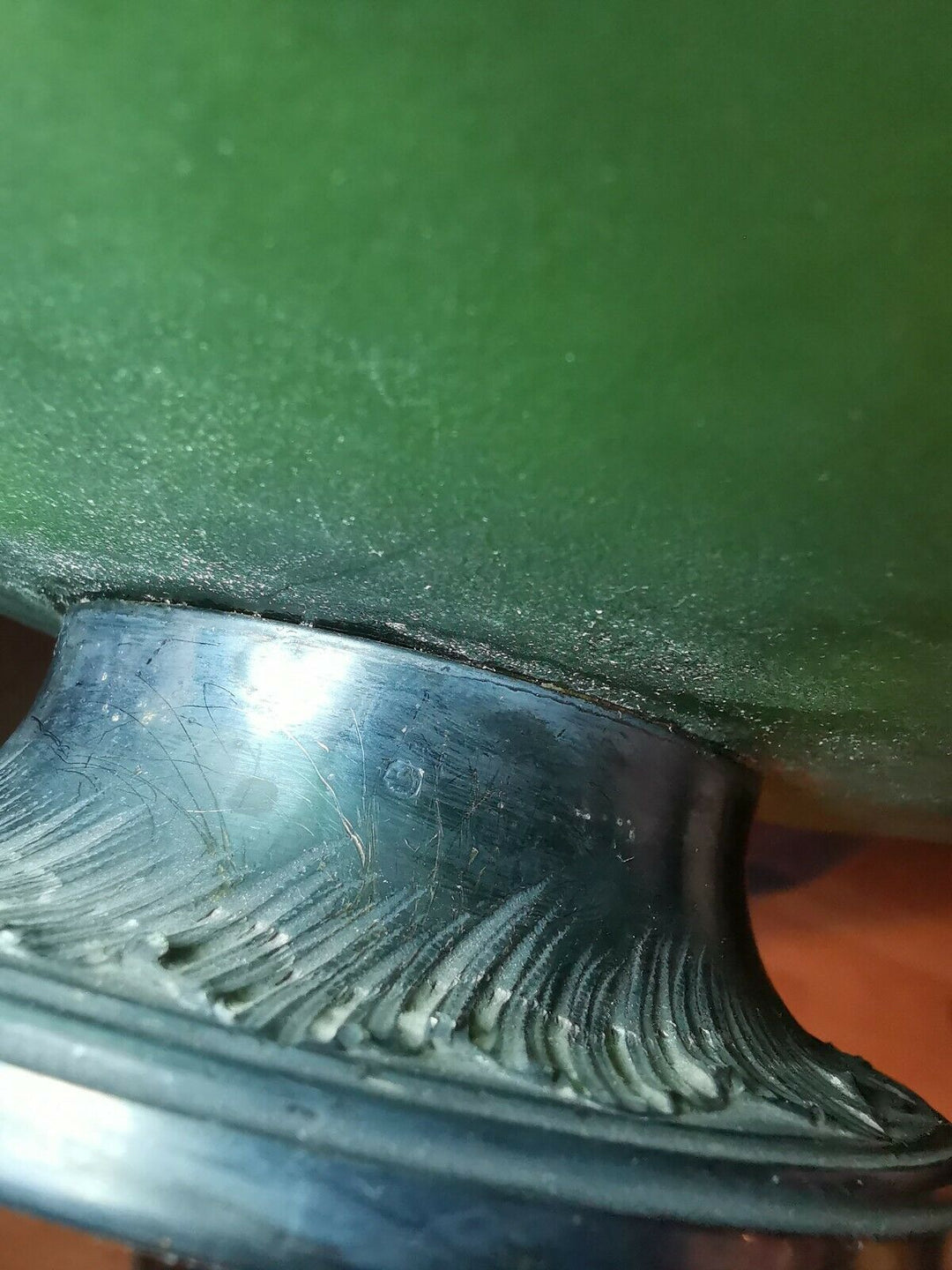 Coupe pâte de verre avec Pied Douche monté argent Gallé