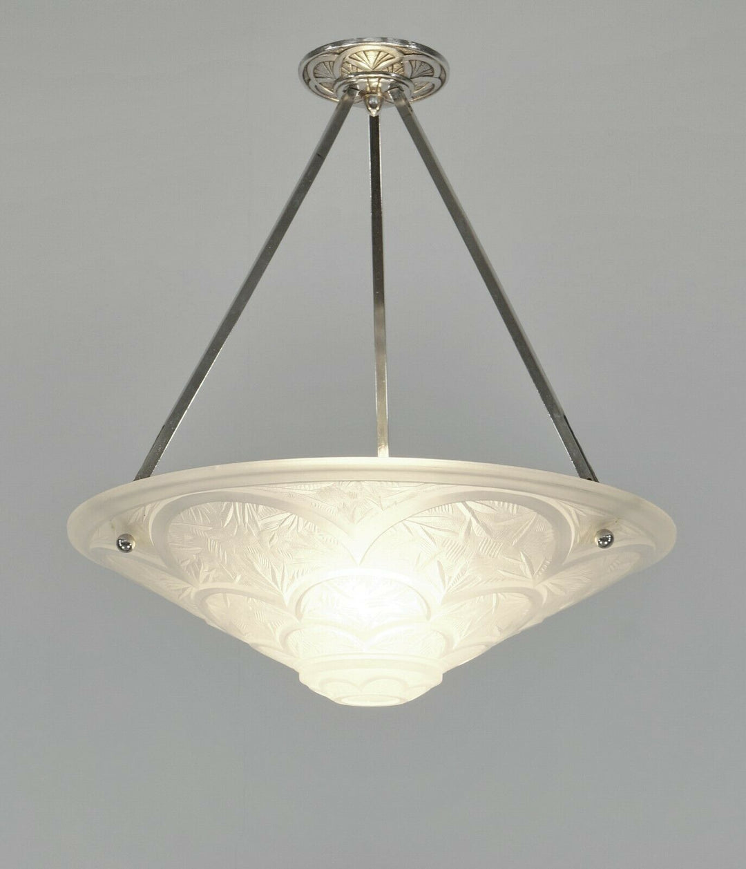 HANOTS / VERLYS : FRENCH 1930 ART DECO CHANDELIER . pair available .. muller era