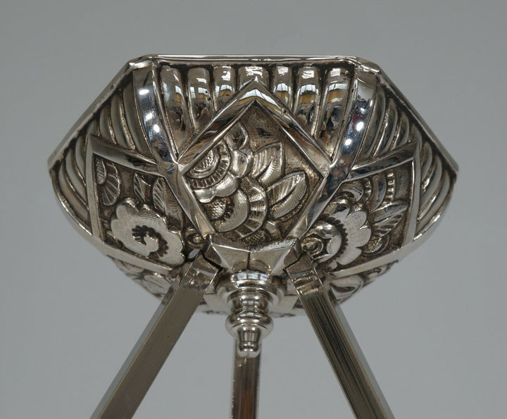 NOVERDY : FRENCH 1930 ART DECO PENDANT CHANDELIER .............. lamp muller era
