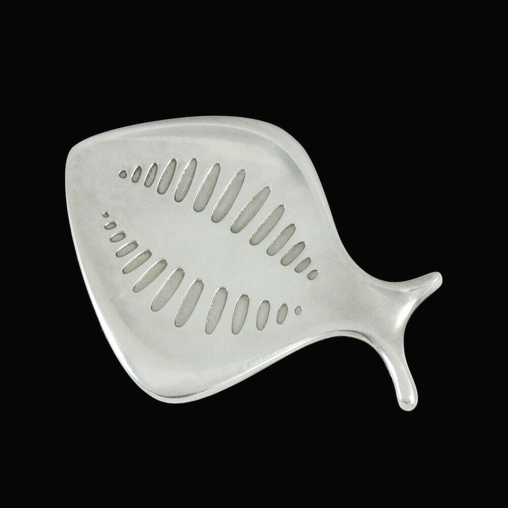 希少　美品ジョージジェンセン　ブローチ　ヘニングコッペル　343　魚　SV925 Henning Koppel/ GEORG JENSEN/ Brooch #343 - organ-online.com
