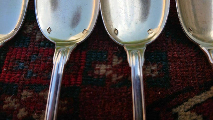 CHRISTOFLE CARDEILHAC STERLING SILVER ICE CREAM SPOONS SET OF SIX