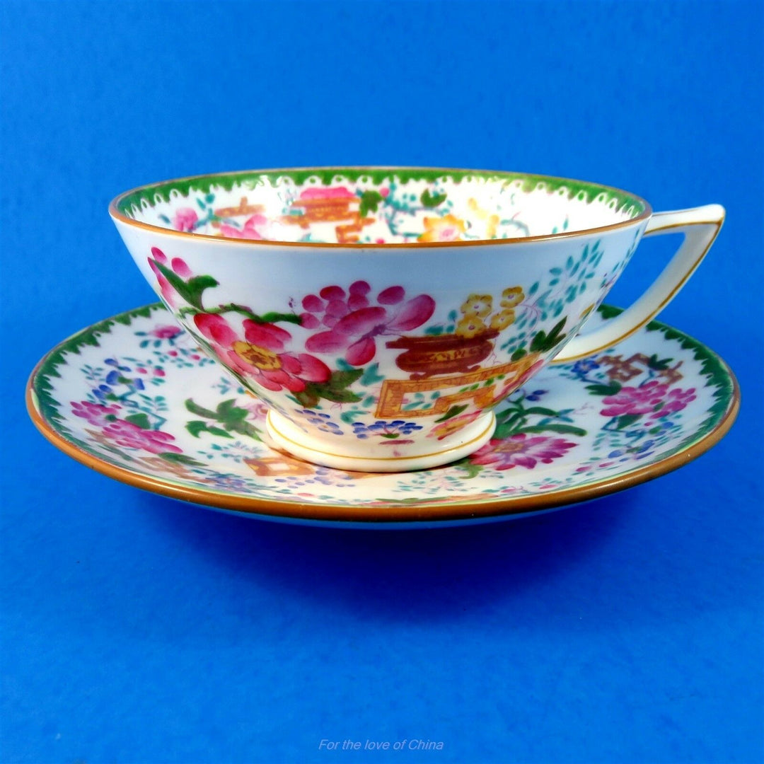 Stunning Handpainted Flowers & Urns Mintons Tea Cup and Saucer Set